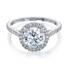 1-3/4ct.tw Original Round 7.5 Halo Ring