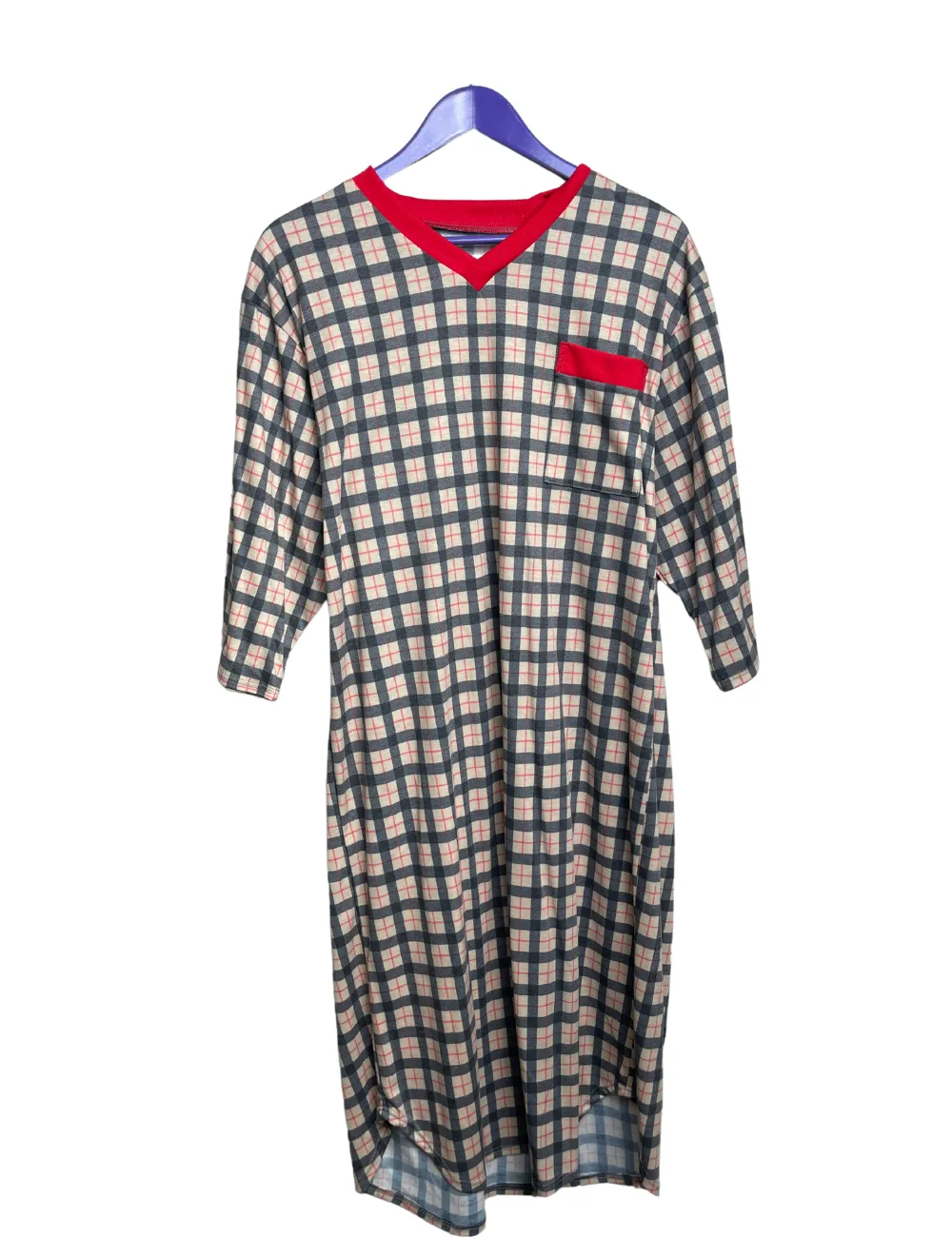 Adaptive Knit V-Neck Nightshirt