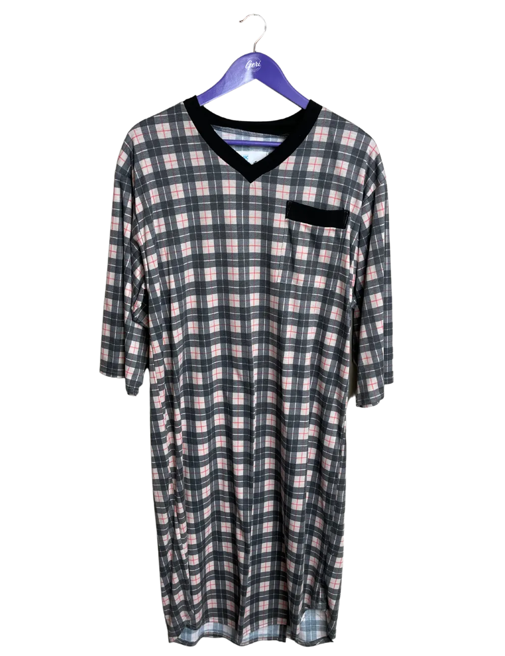 Adaptive Knit V-Neck Nightshirt