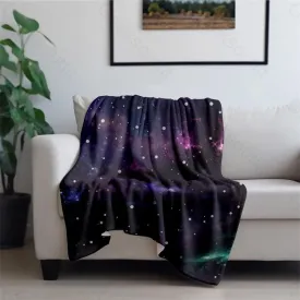 Beautiful Nebula Outer Space Flannel Blanket