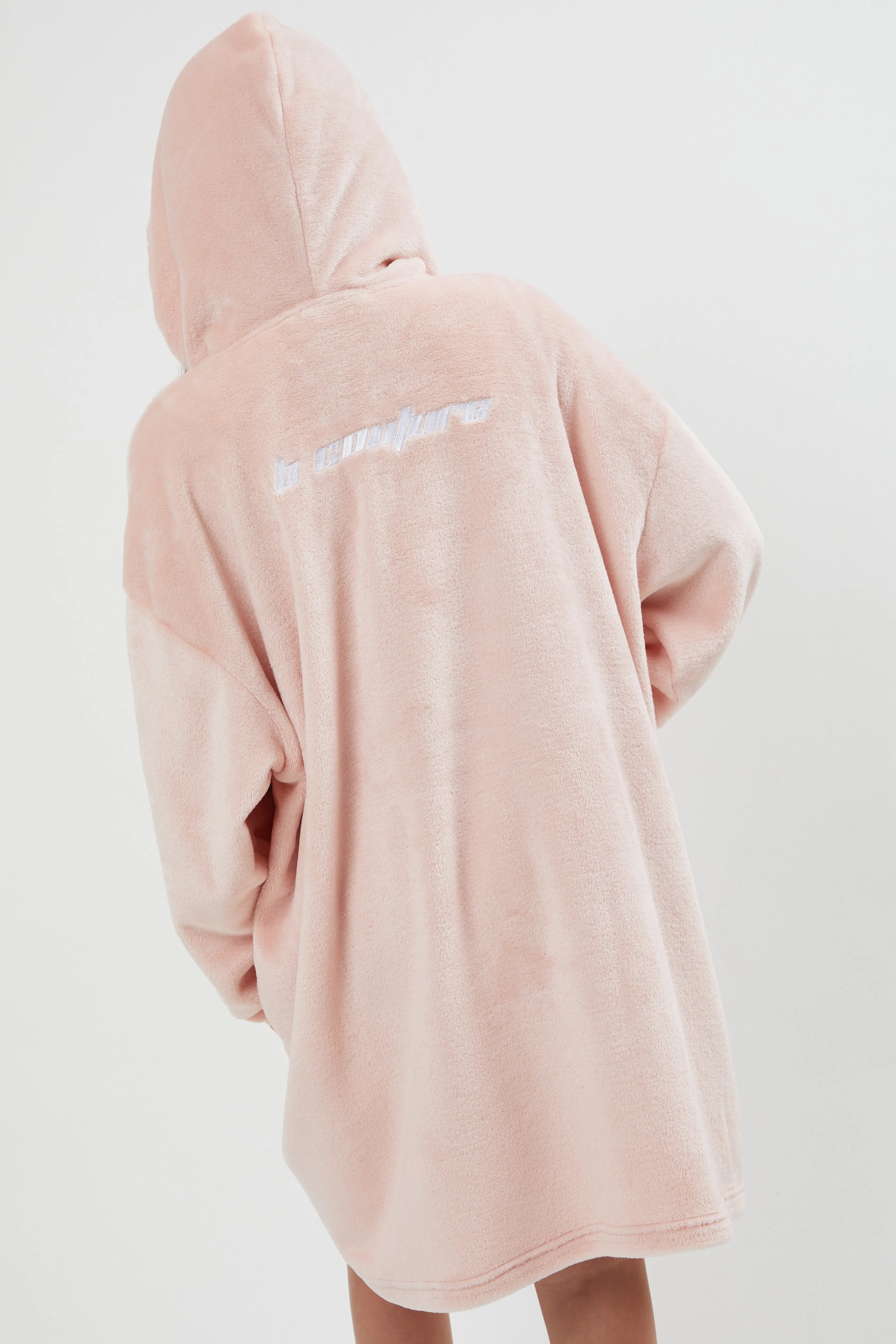 Bicknell Oversized Blanket Hoodie - Pink