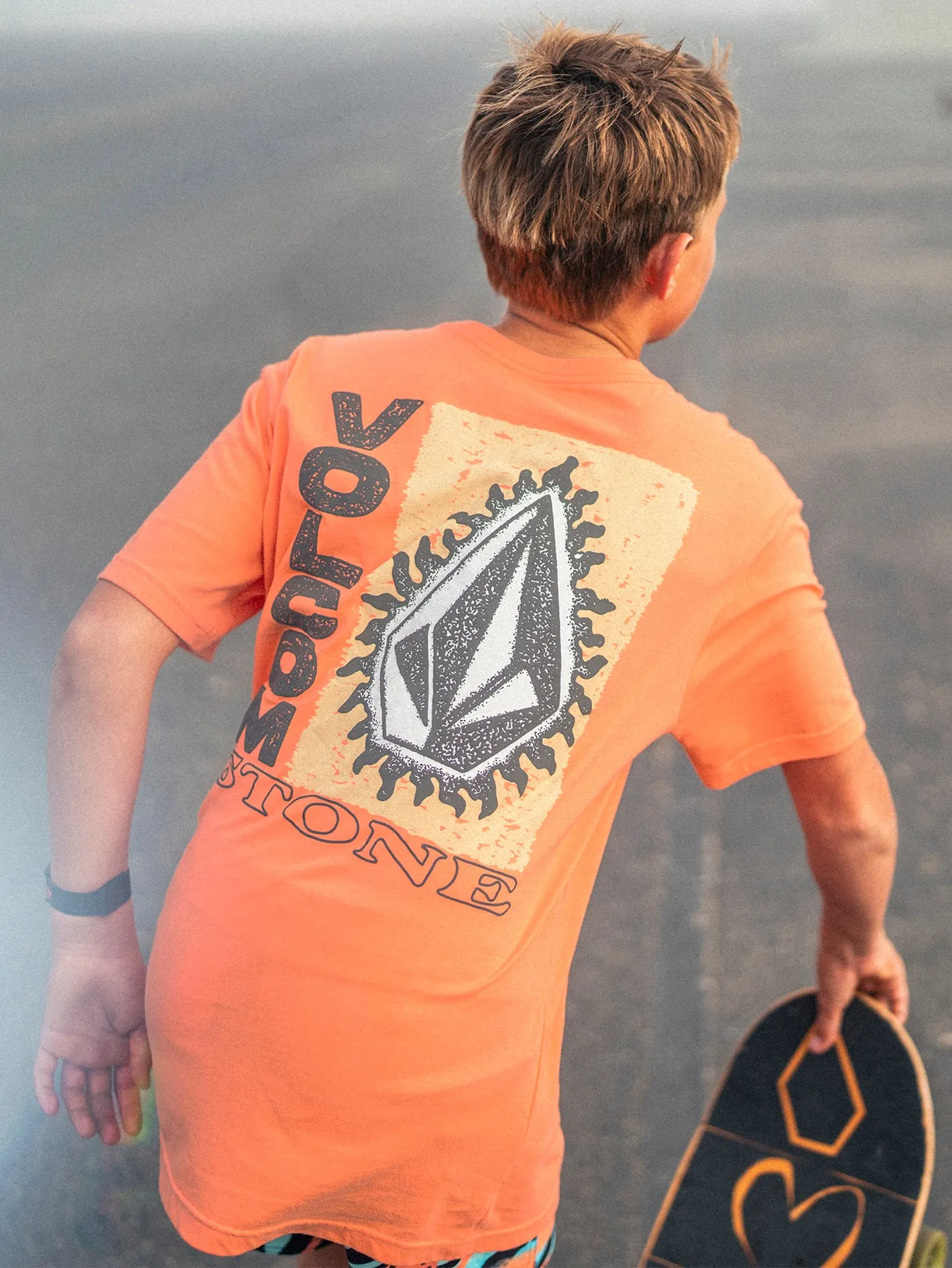 Big Boys Flamed Short Sleeve Tee - Turbo Orange