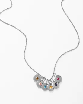 Birthstone Charm Necklace - 925 Sterling Silver