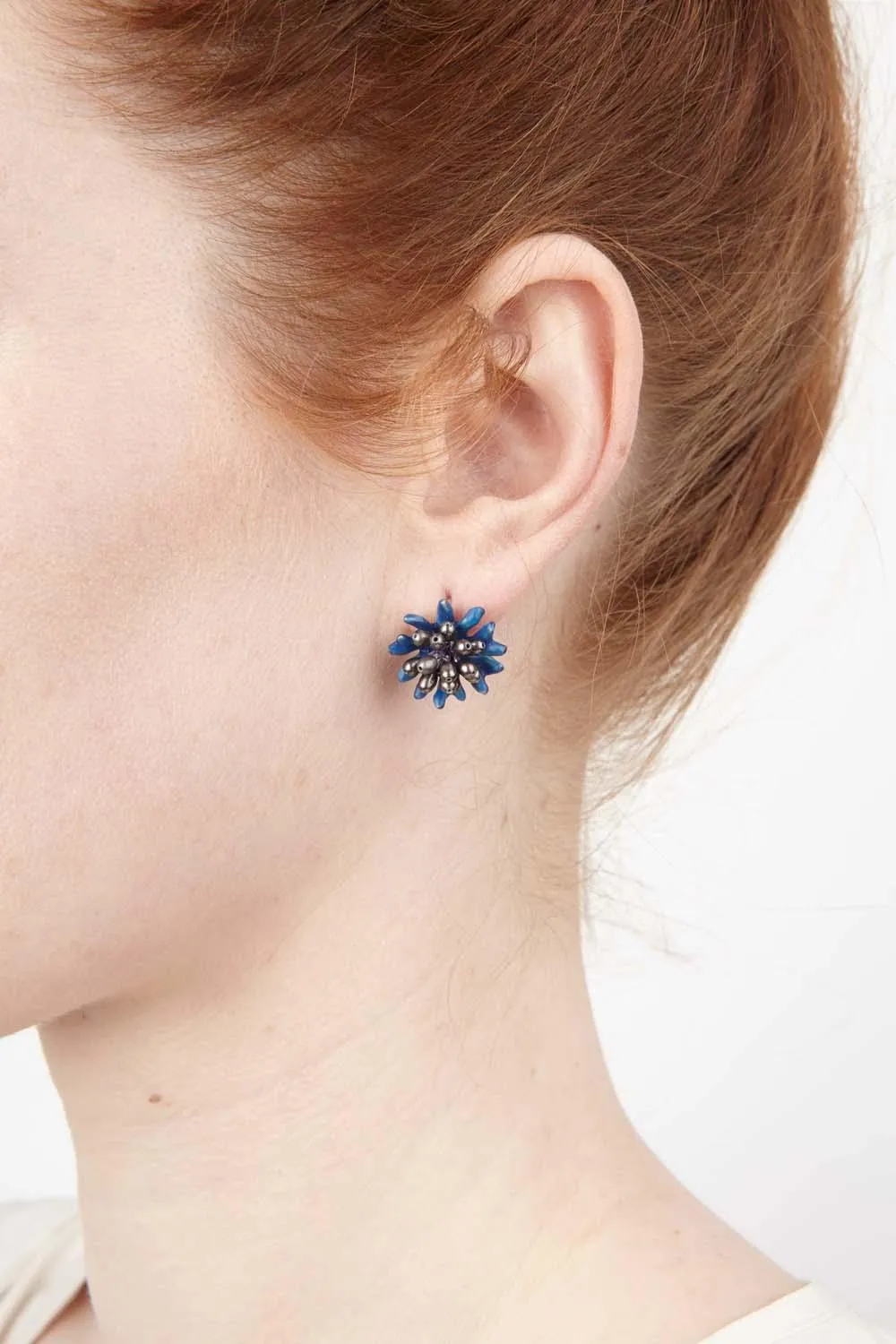 Blue Cornflower Earrings