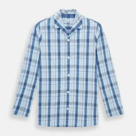 Blue Multi Check Pyjama Shirt