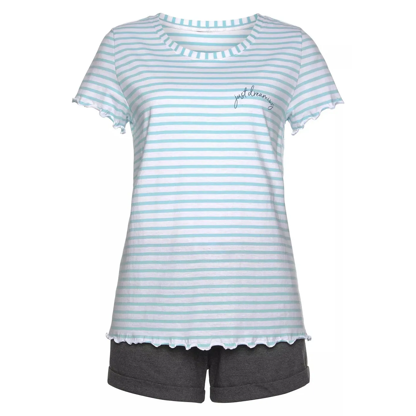 Blue Stripe Sleepwear Short Suit