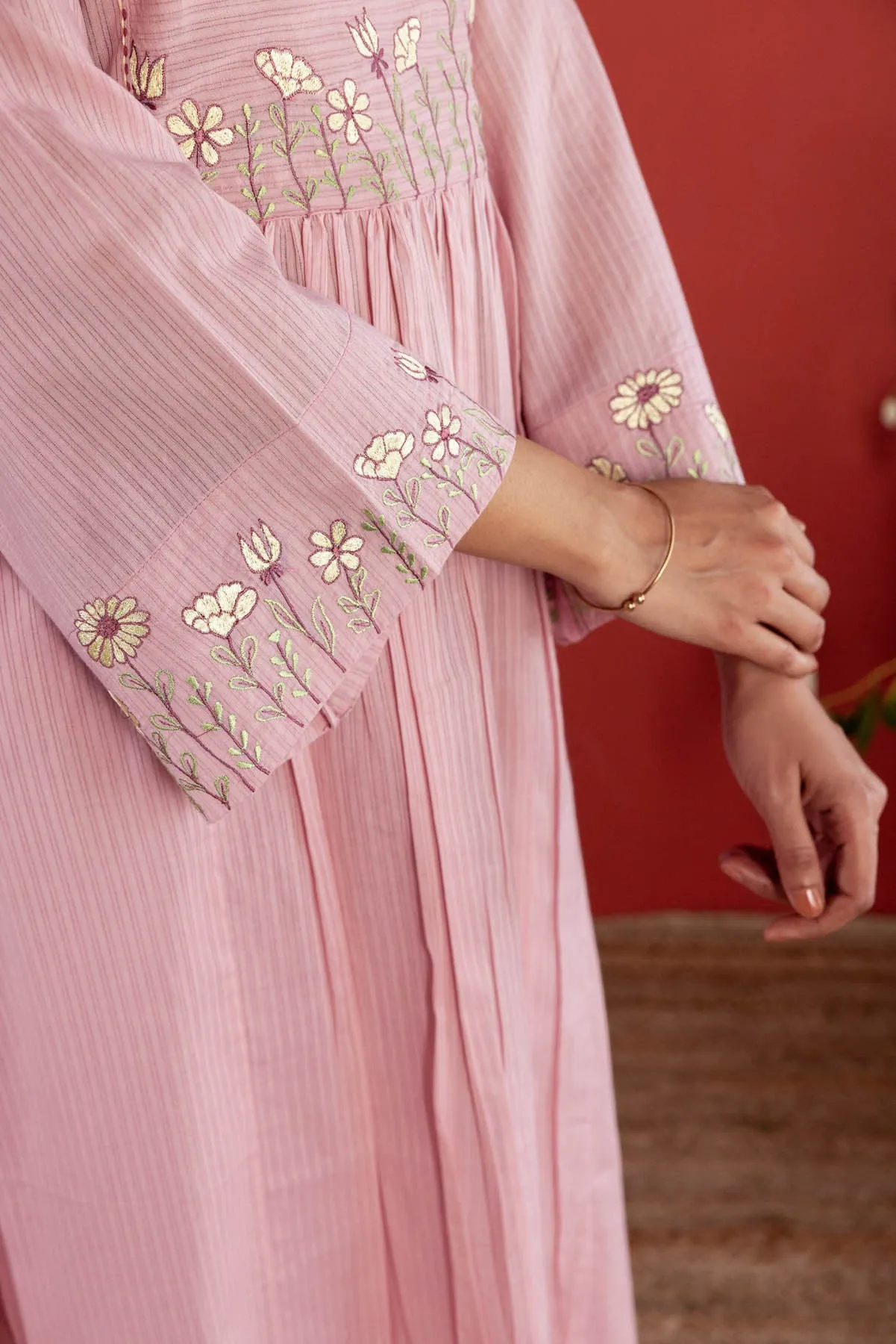 Blush Pink Embroidered Kurta