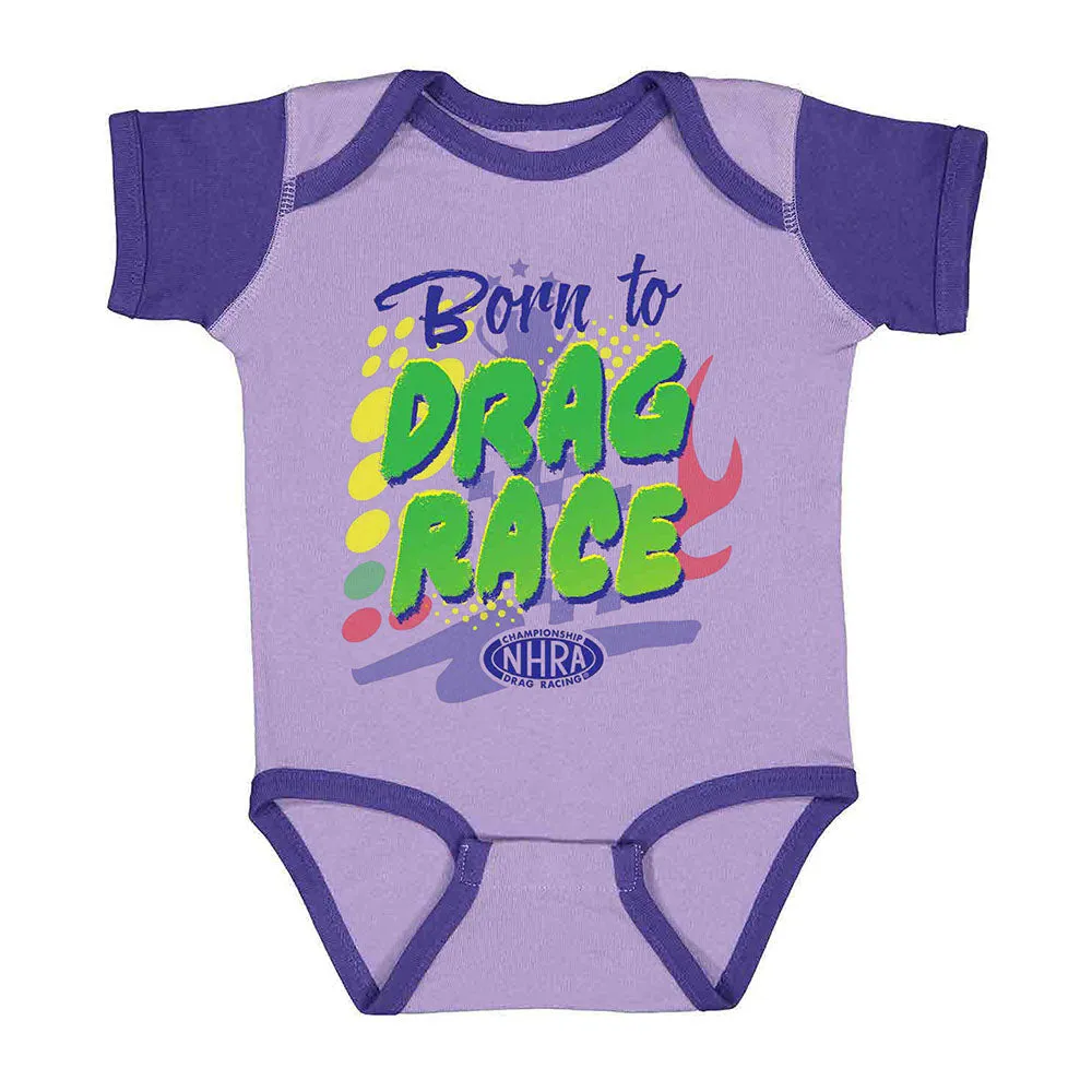 Born to Drag Race Purple Infant Onesie