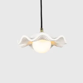 Ceramic Grooved Pendant Light