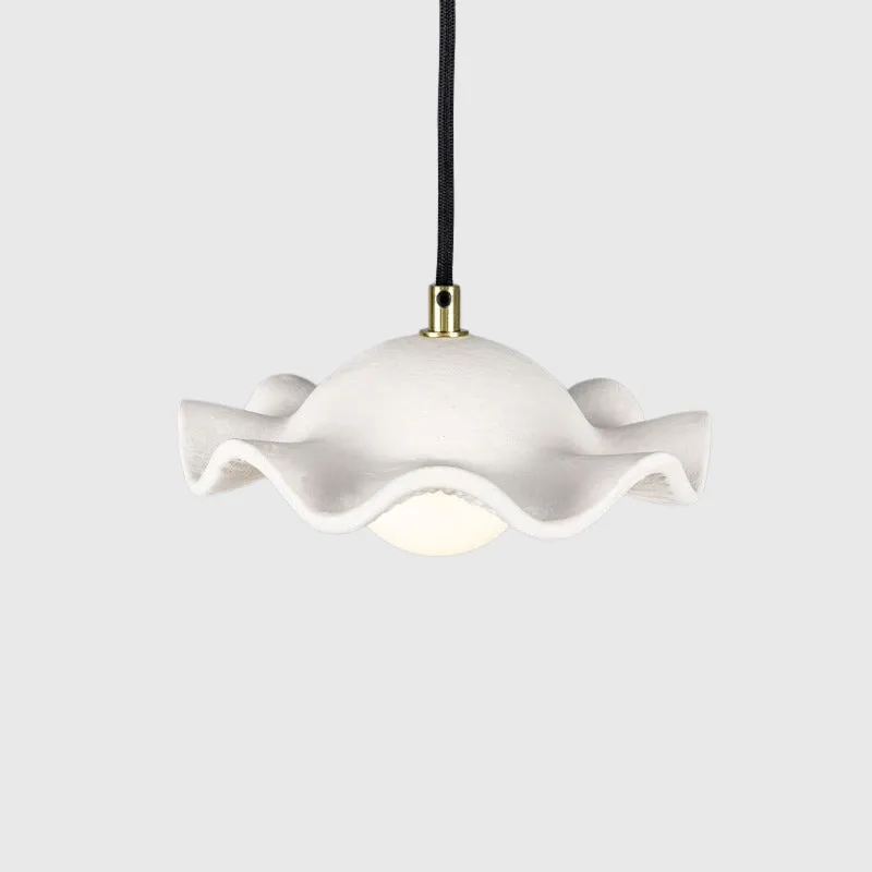 Ceramic Grooved Pendant Light