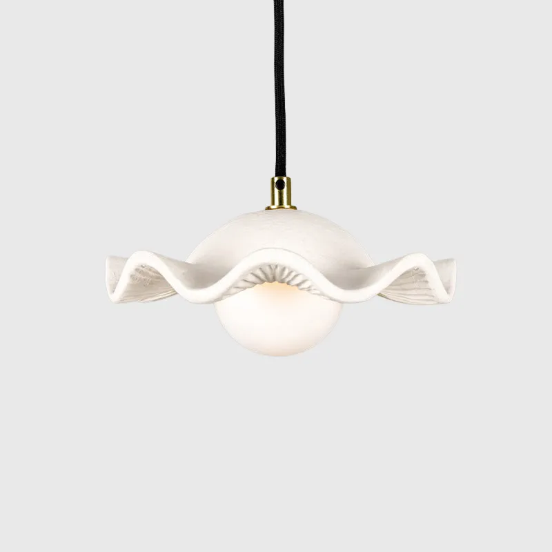 Ceramic Grooved Pendant Light