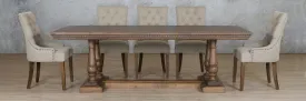 Charlotte Fluted Wood Top & Duchess 8 Seater Dining Set