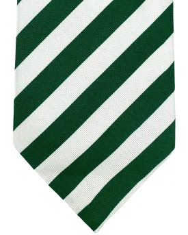 Church's Silk Tie Green White Stripes FINAL SALE