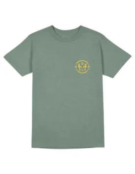 Cobra Kai Miyagi Do Stamp Short Sleeve Shirt (Olive Green)