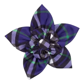 Collar Flower | Bias Plaid Purple