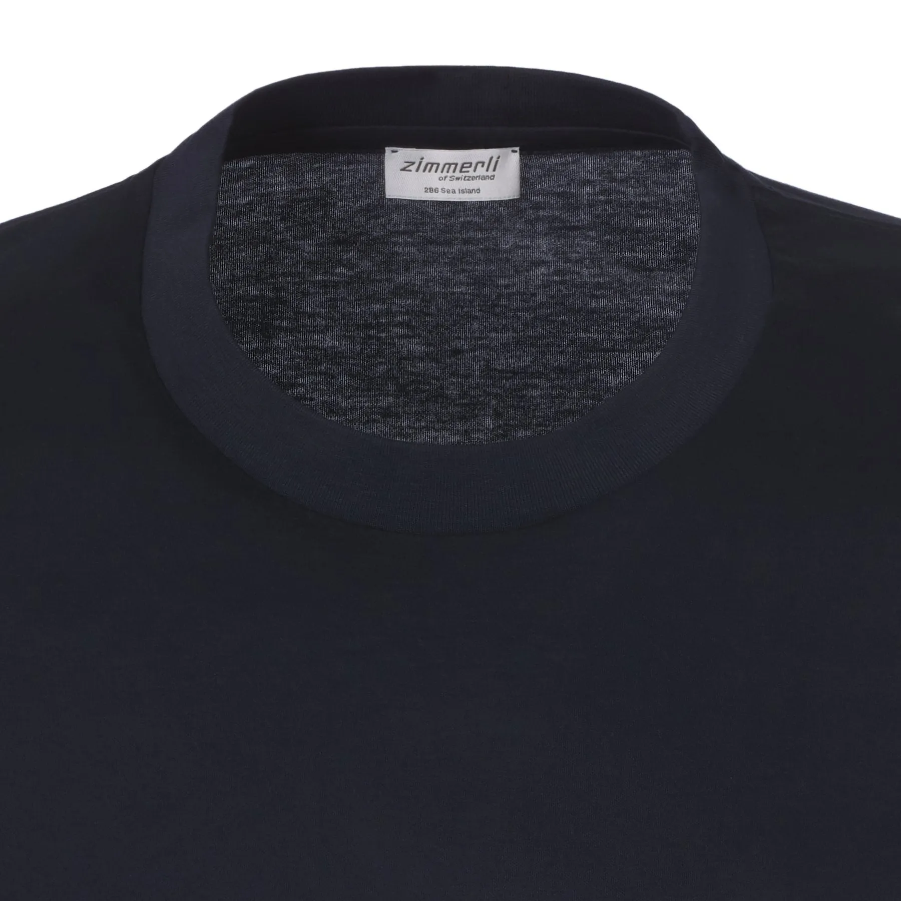 Crew-Neck Cotton T-Shirt in Dark Blue