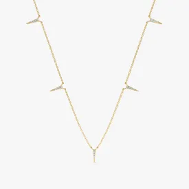 Diamond Spike Station Necklace, Roxy