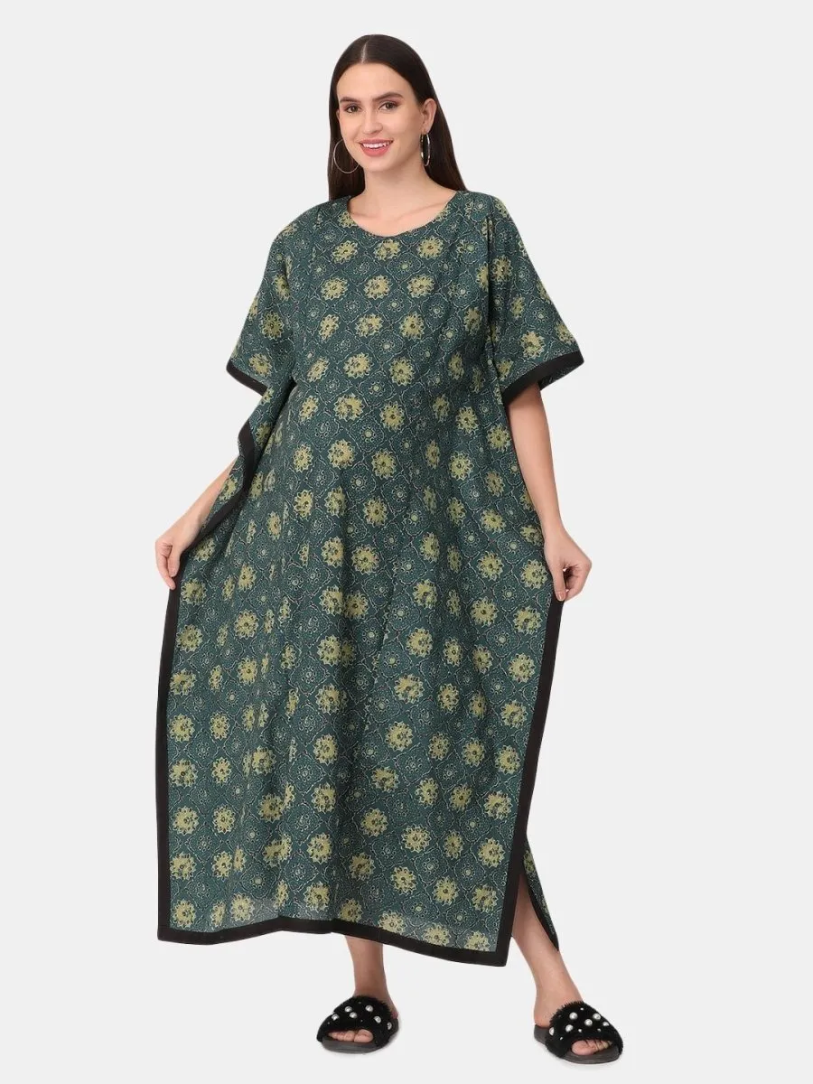 Dragonflies Maternity and Feeding Nighty Kaftan