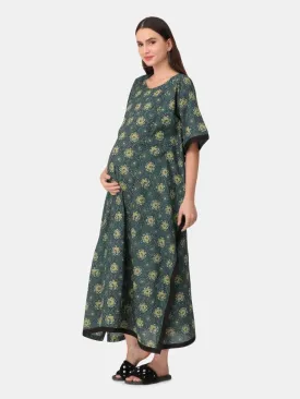 Dragonflies Maternity and Feeding Nighty Kaftan