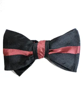 Gene Meyer Silk Bow Tie Stripe Design - Self Tie SALE