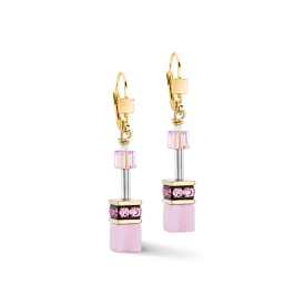 GeoCUBE® Iconic Mono Gold earrings pink