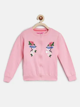 Girls Pink Cotton Sweatshirt