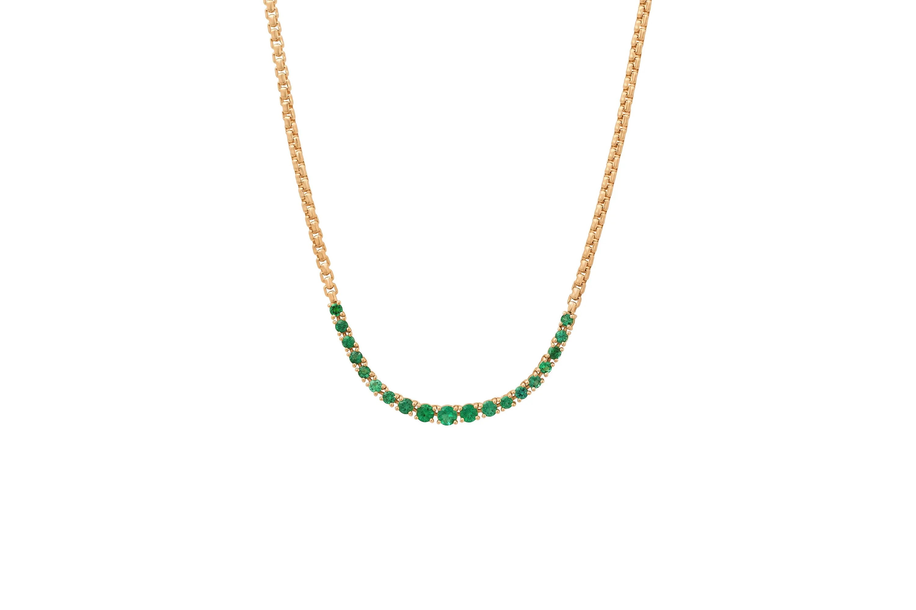 Graduated Emerald Necklace