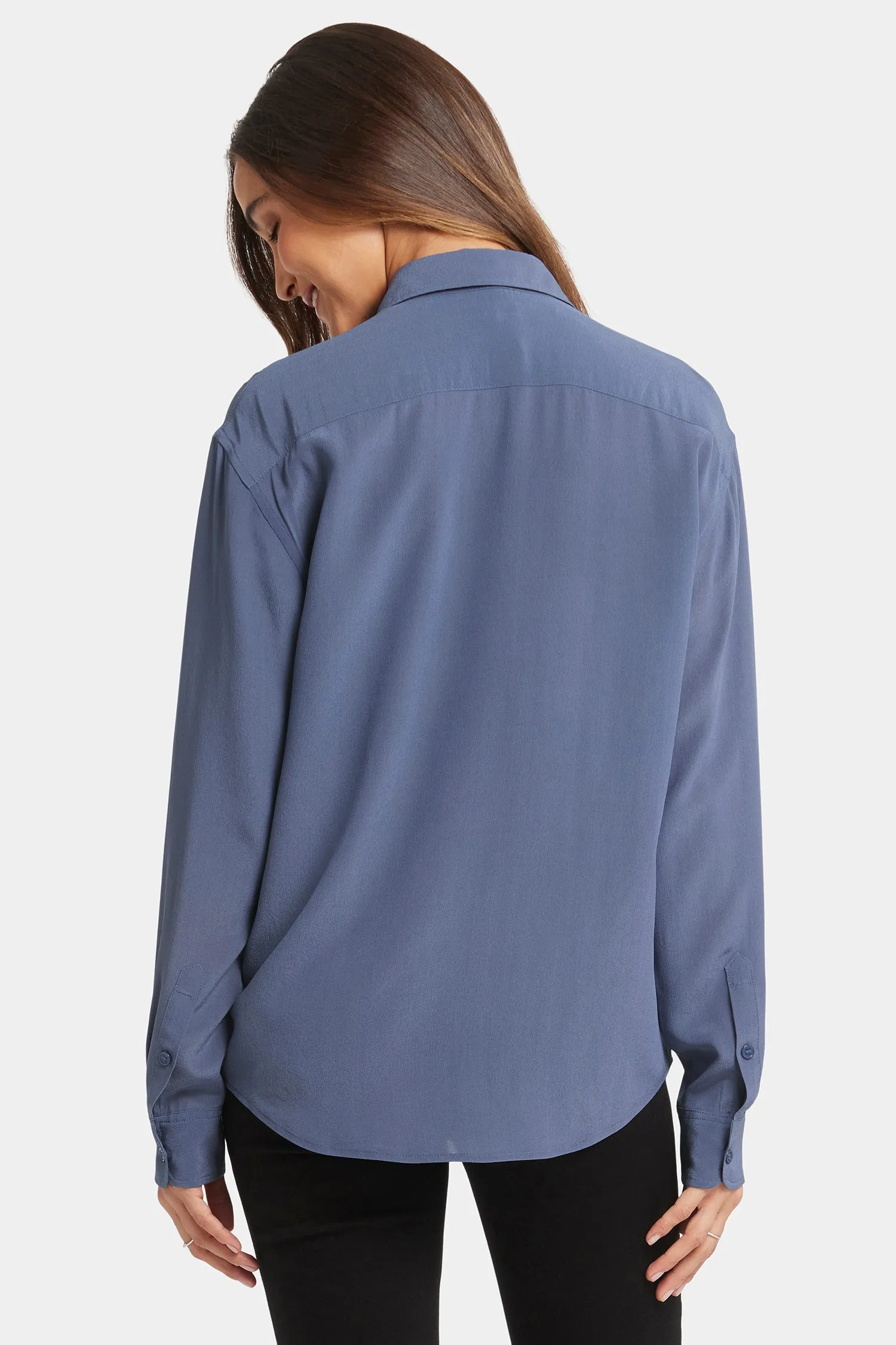 Lauren Silk Blouse - Cascade Lake