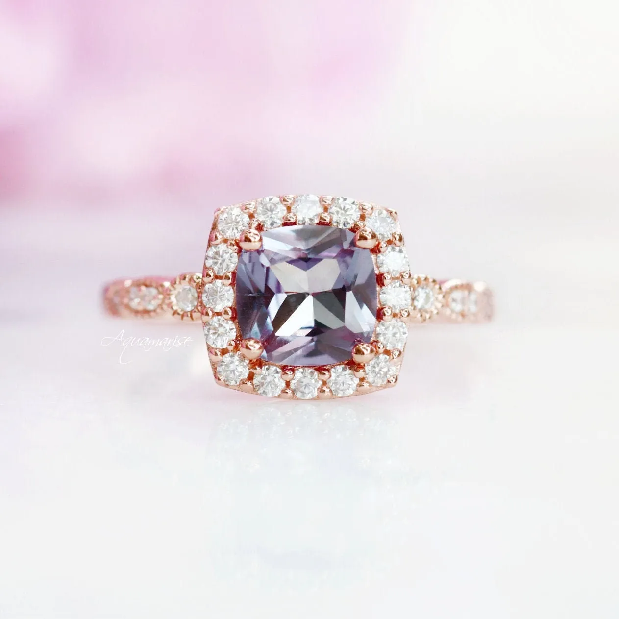 Luxe Alexandrite Ring- 14K Rose Gold Vermeil