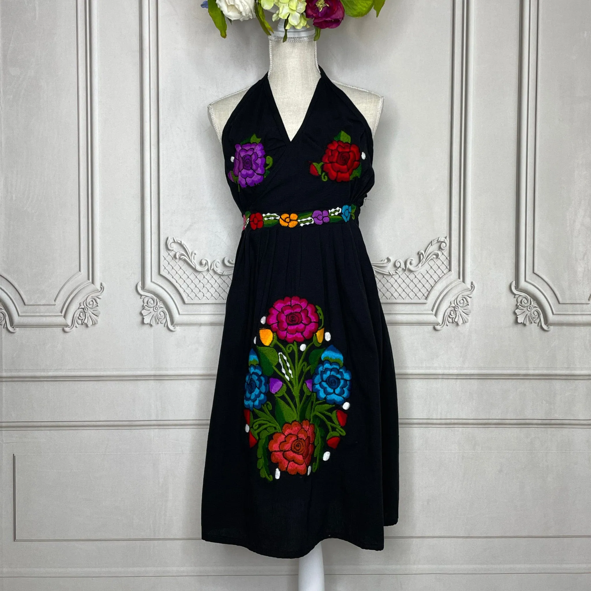 Mexican Halter Dress - Zinnia