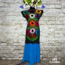 Mexican Huipil Dress Daisies