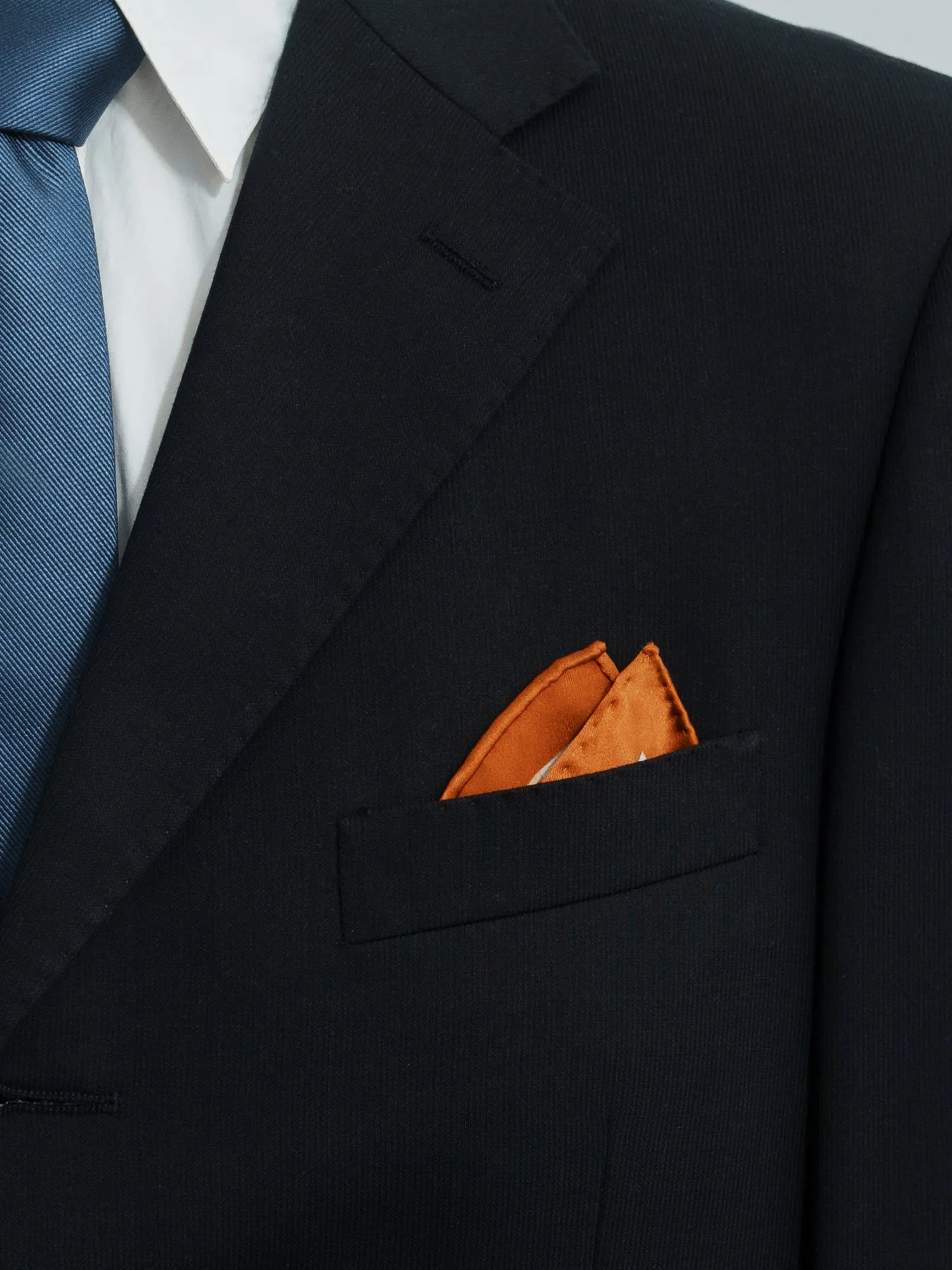 "Modular" Silk Pocket Square - Orange