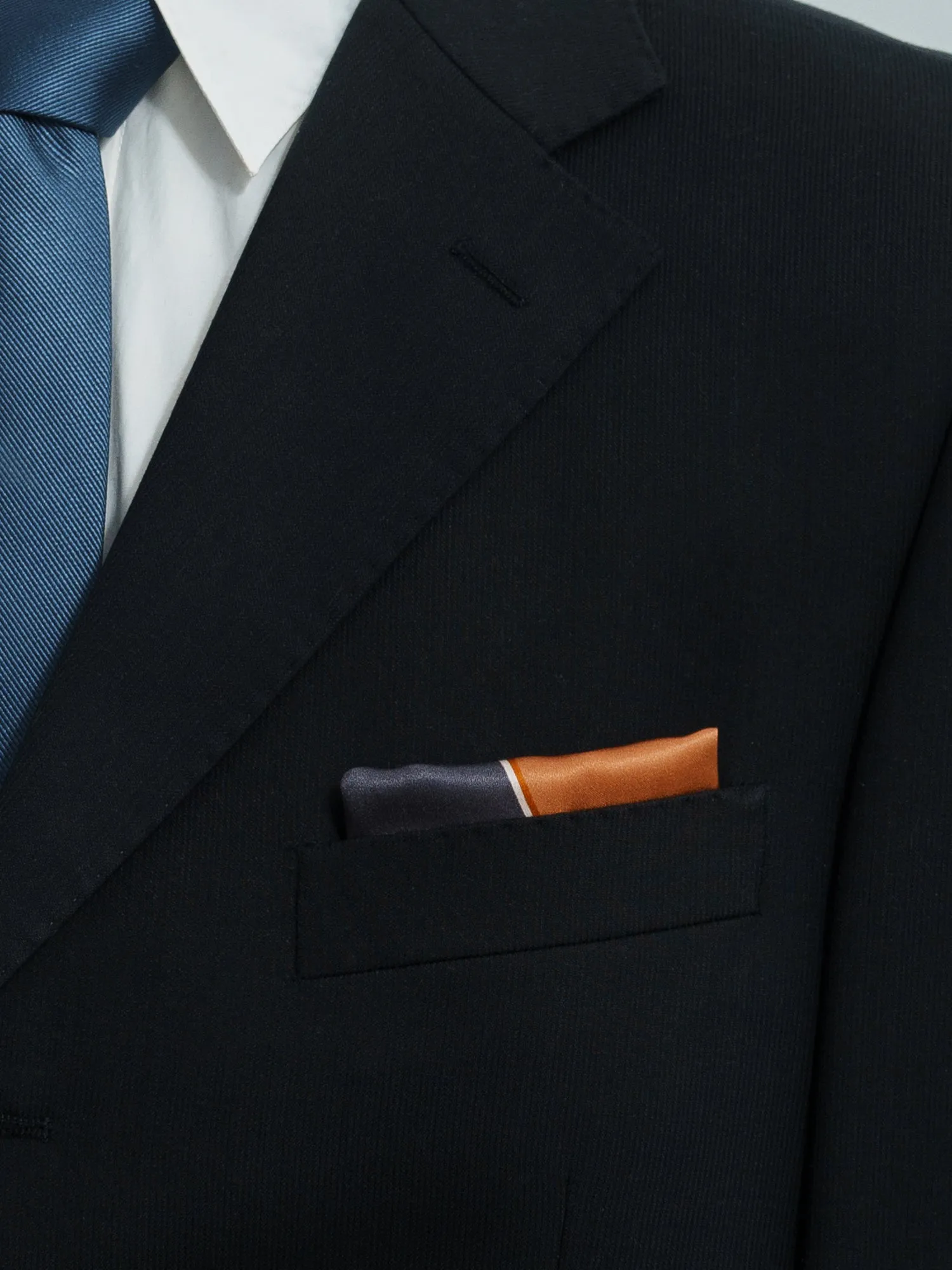 "Modular" Silk Pocket Square - Orange