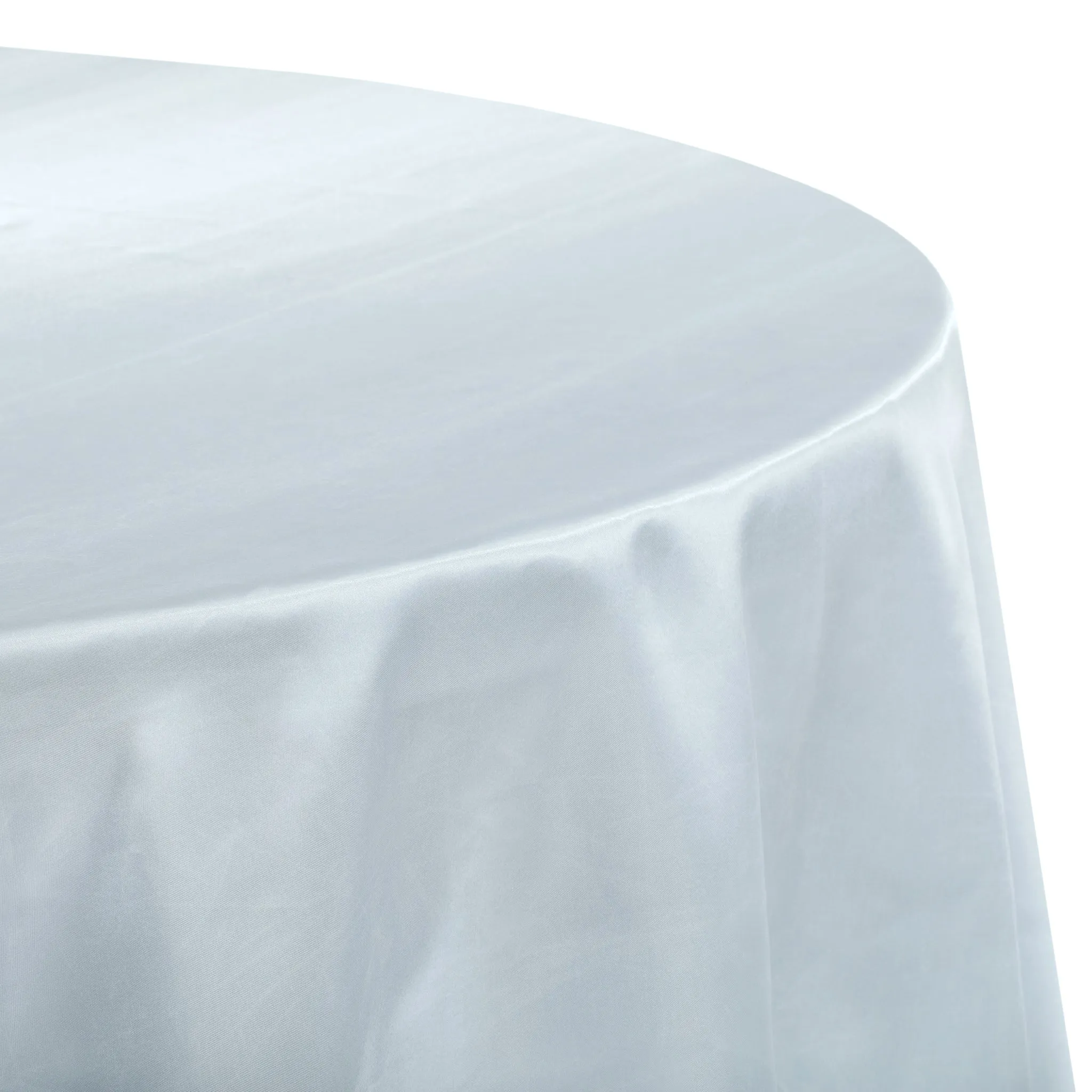 Satin 108" Round Tablecloth - Dusty Blue