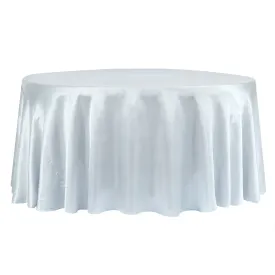 Satin 108" Round Tablecloth - Dusty Blue