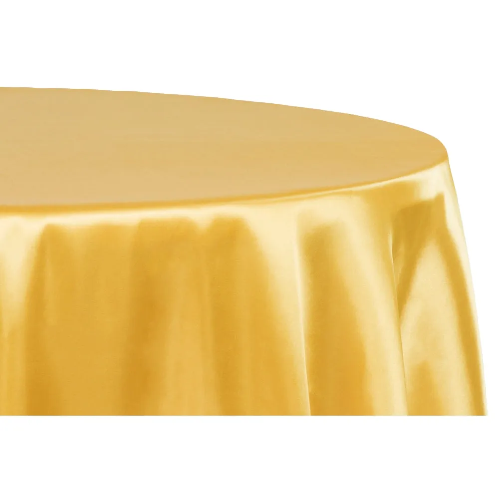 Satin 120" Round Tablecloth - Bright Gold