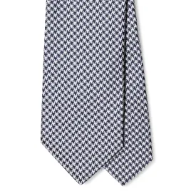 Silk Houndstooth Tipped Tie