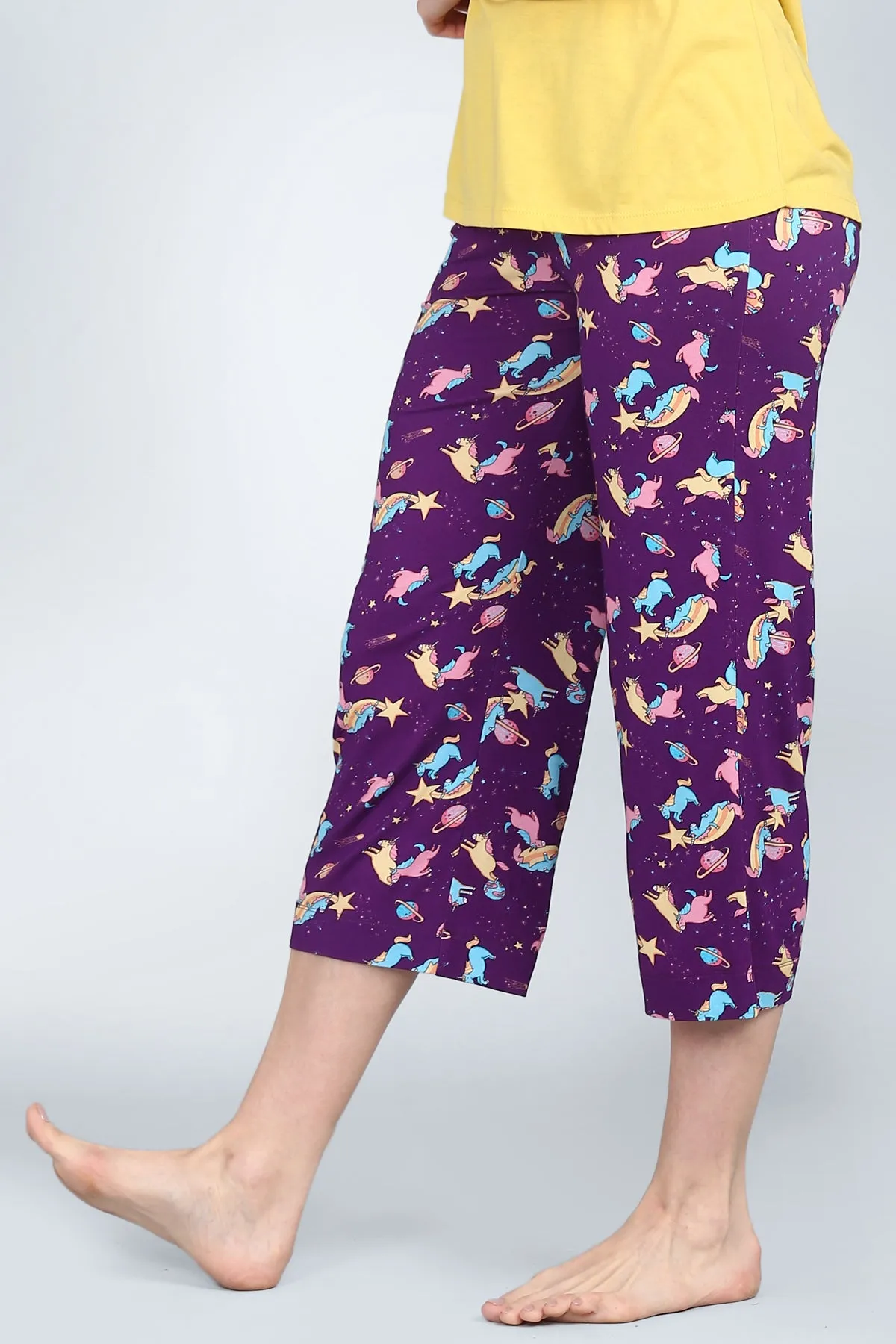 Spaced Out Unicorn Capri