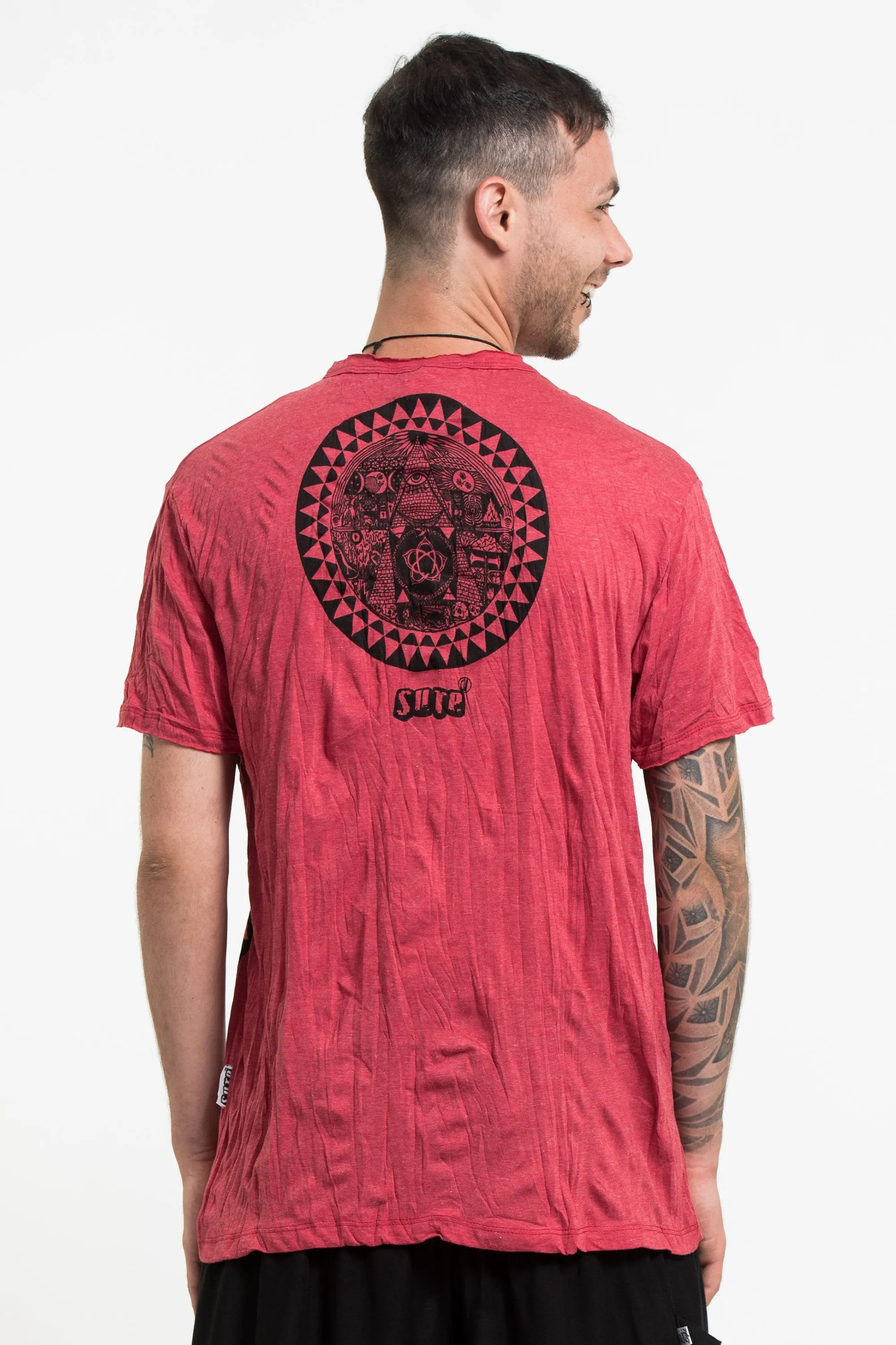 Sure Design Men's Pyramid Eye T-Shirt in Red