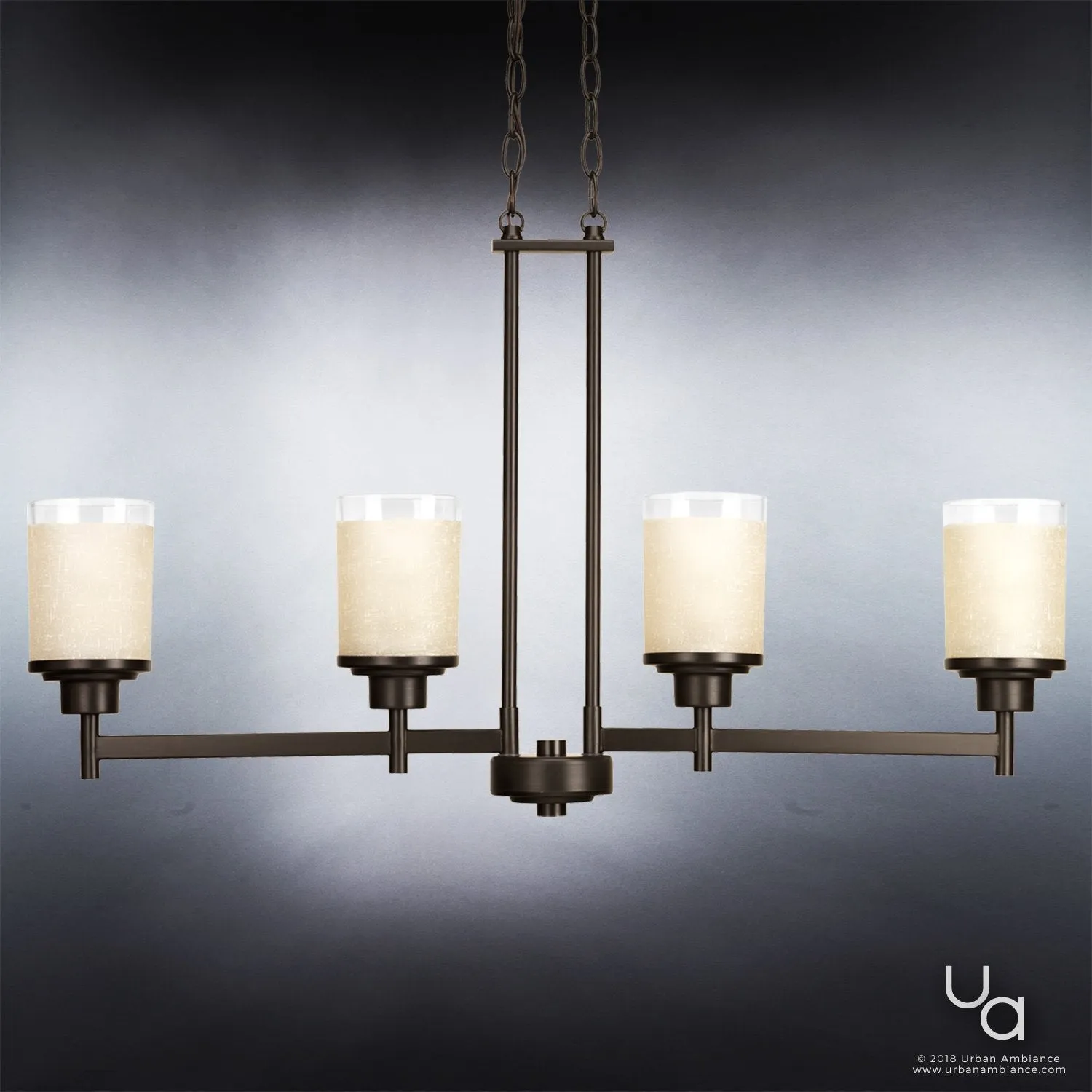 UHP2020 Contemporary Chandelier, 19.8125"H x 34.167"W, Olde Bronze Finish, Cupertino Collection