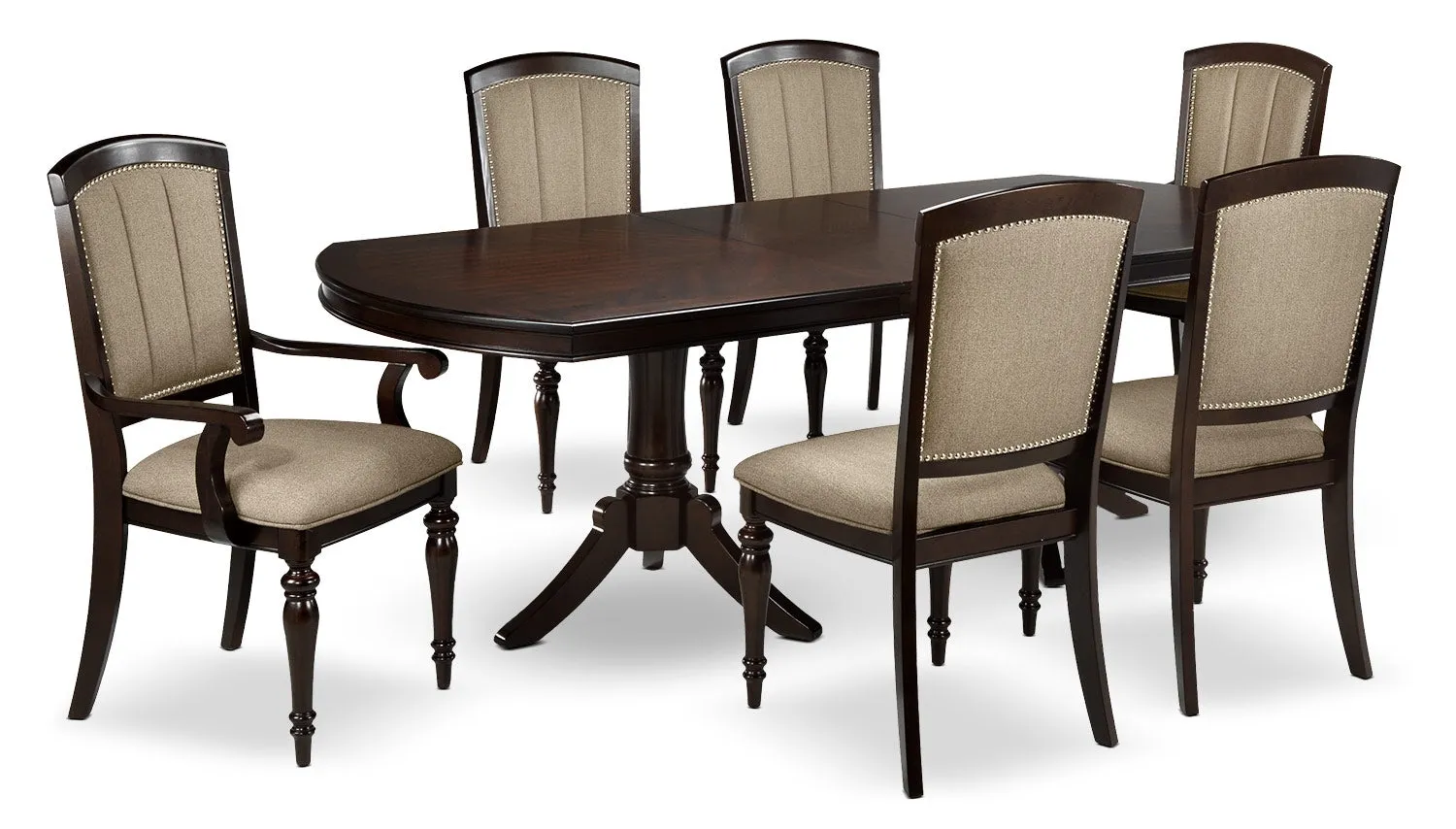 Whitehill 7-Piece Dining Room Set - Dark Cherry