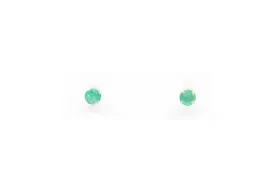 Yellow Gold Emerald Earrings